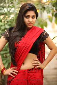 Jiya Khan in Red Saree