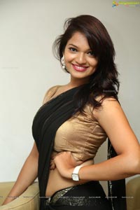 Ashwini in Black Saree