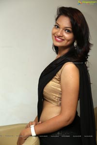 Ashwini in Black Saree