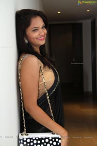 Ashwini in Black Saree