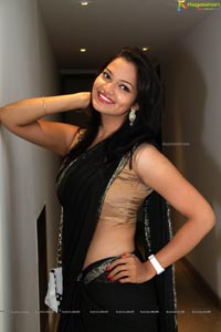 Ashwini in Black Saree