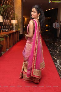 Maheshwari in Pink Half Saree