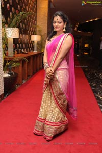 Maheshwari in Pink Half Saree