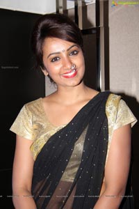 Tejaswi Madivada in Black Saree