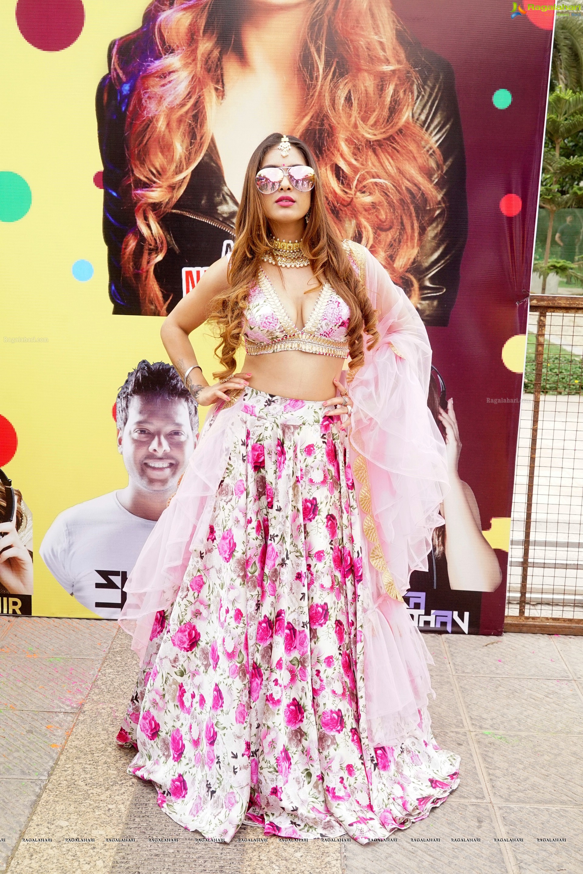 Neha Malik (Posters) @ Bang Bang Holi 2019 celebrations at Novotel