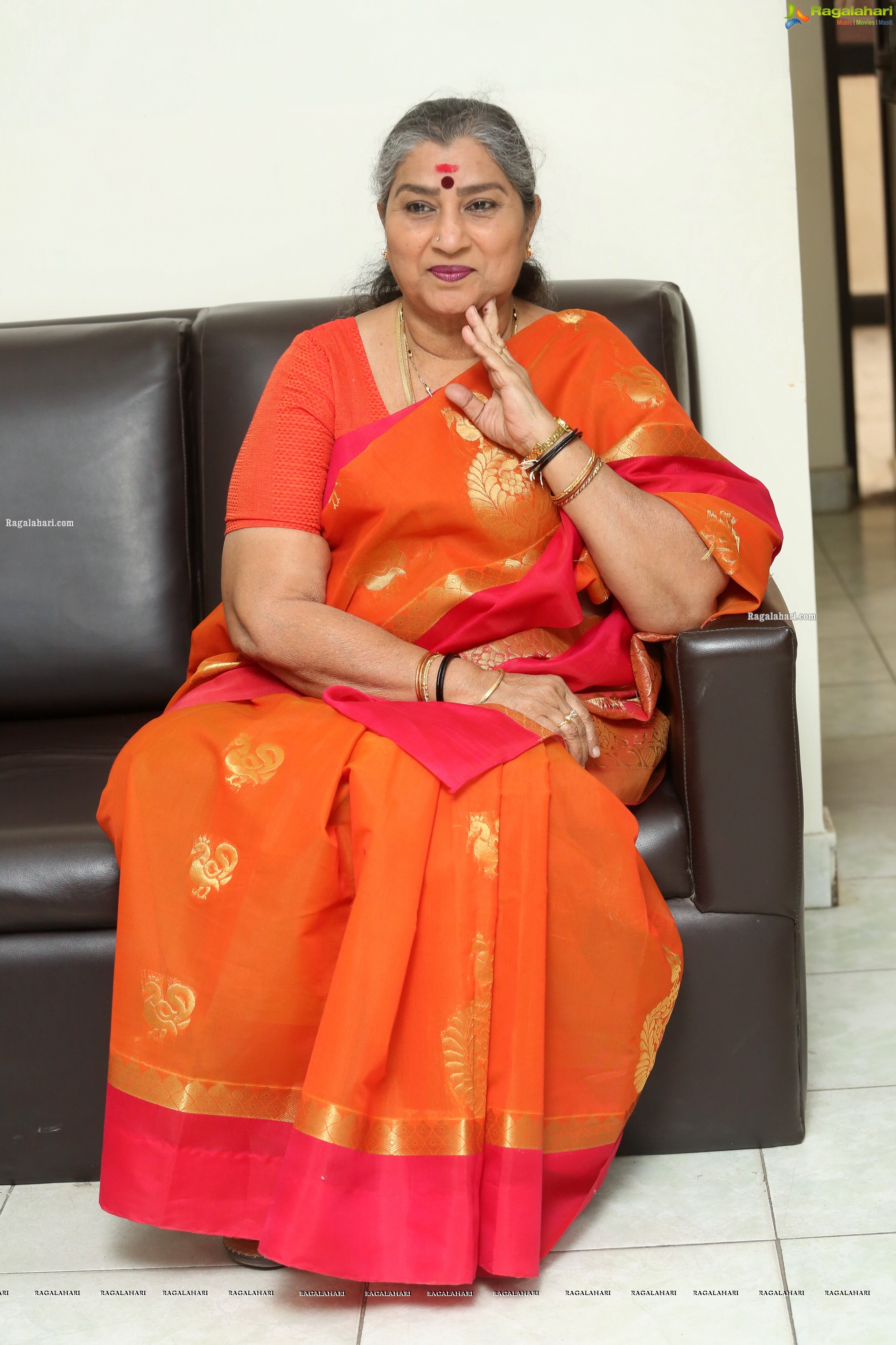 Annapoorna at Annapurnamma Gari Manavadu Movie Interview Stills