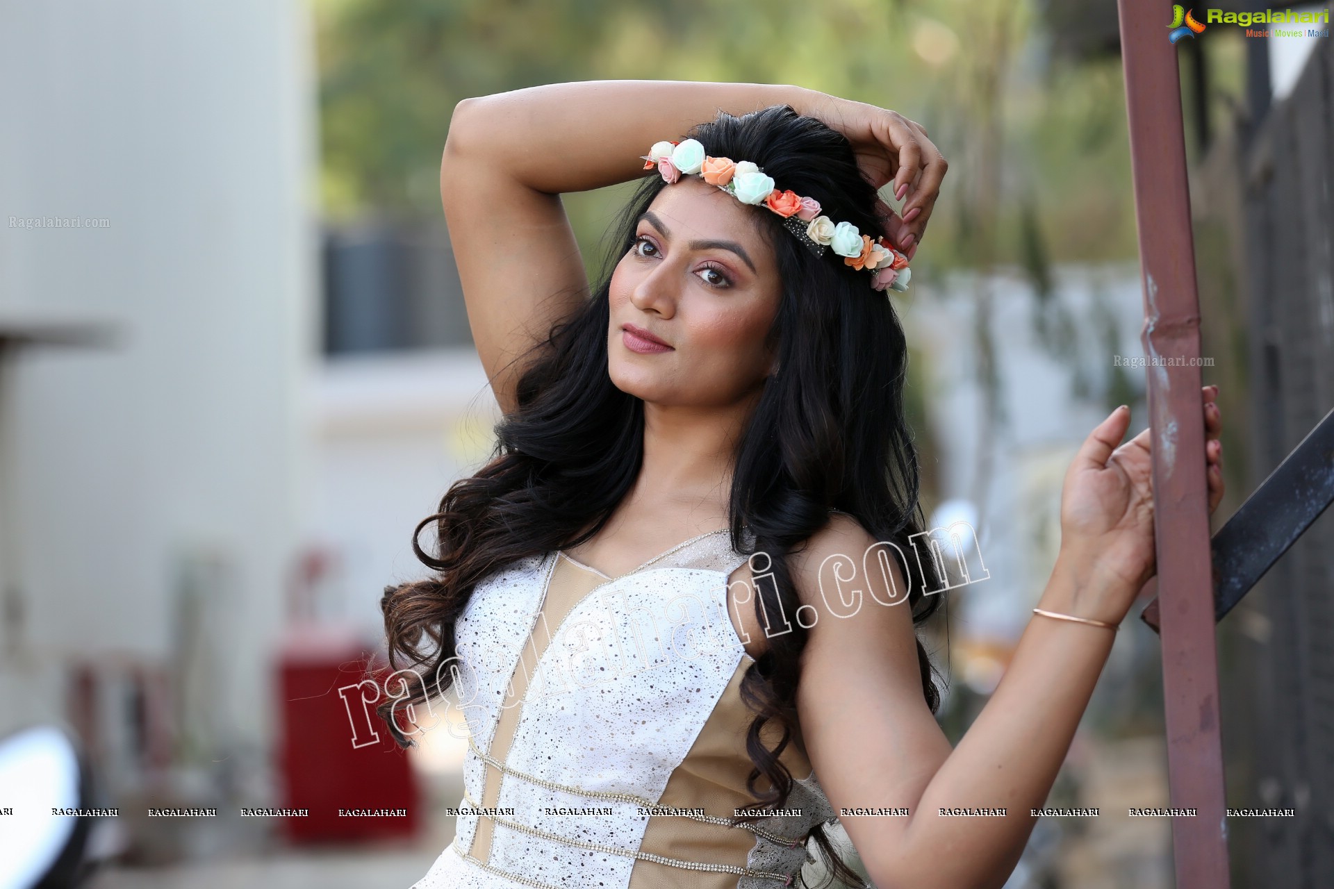 Ashmitha Karnani in Off White Long Gown Exclusive Photo Shoot