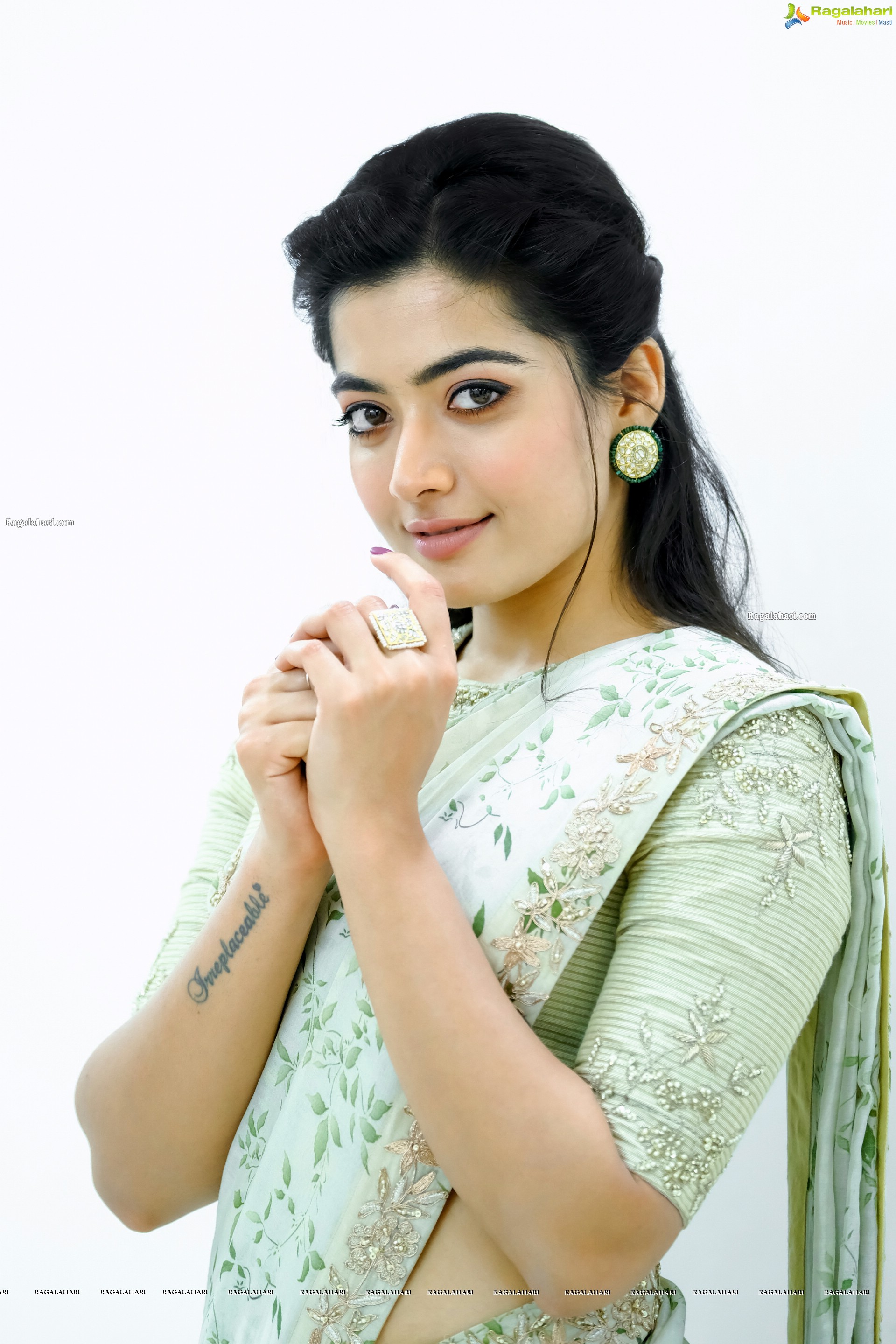 Rashmika Mandanna in Designer Saree Photo Shoot