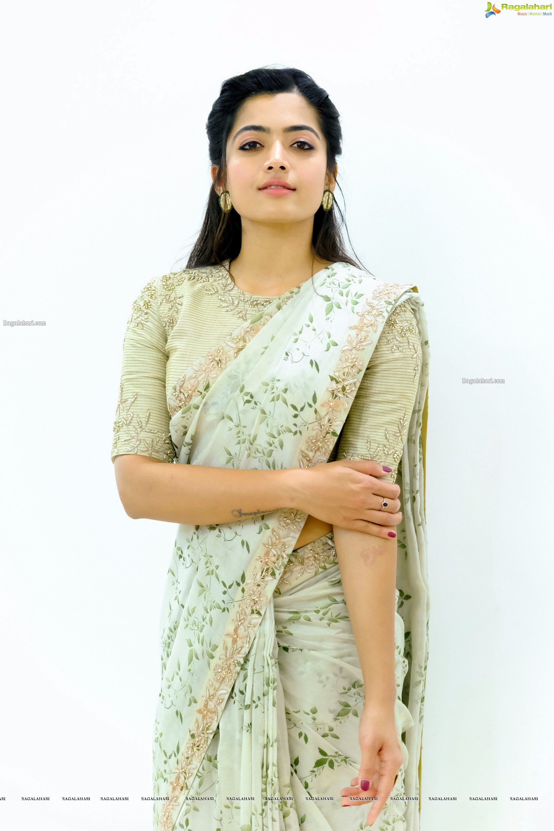 Rashmika Mandanna in Designer Saree Photo Shoot