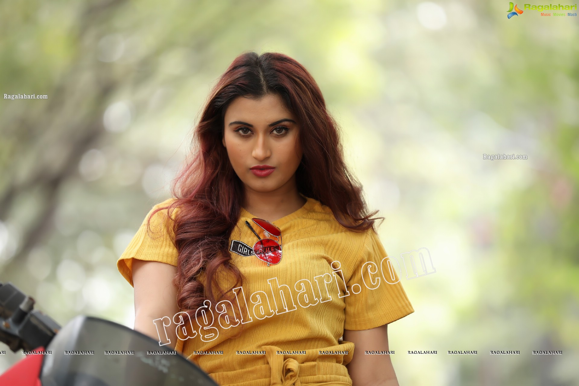 Gunnjan Aras in Yellow High-Waisted Self Tie Belt Long Pant Exclusive Photo Shoot