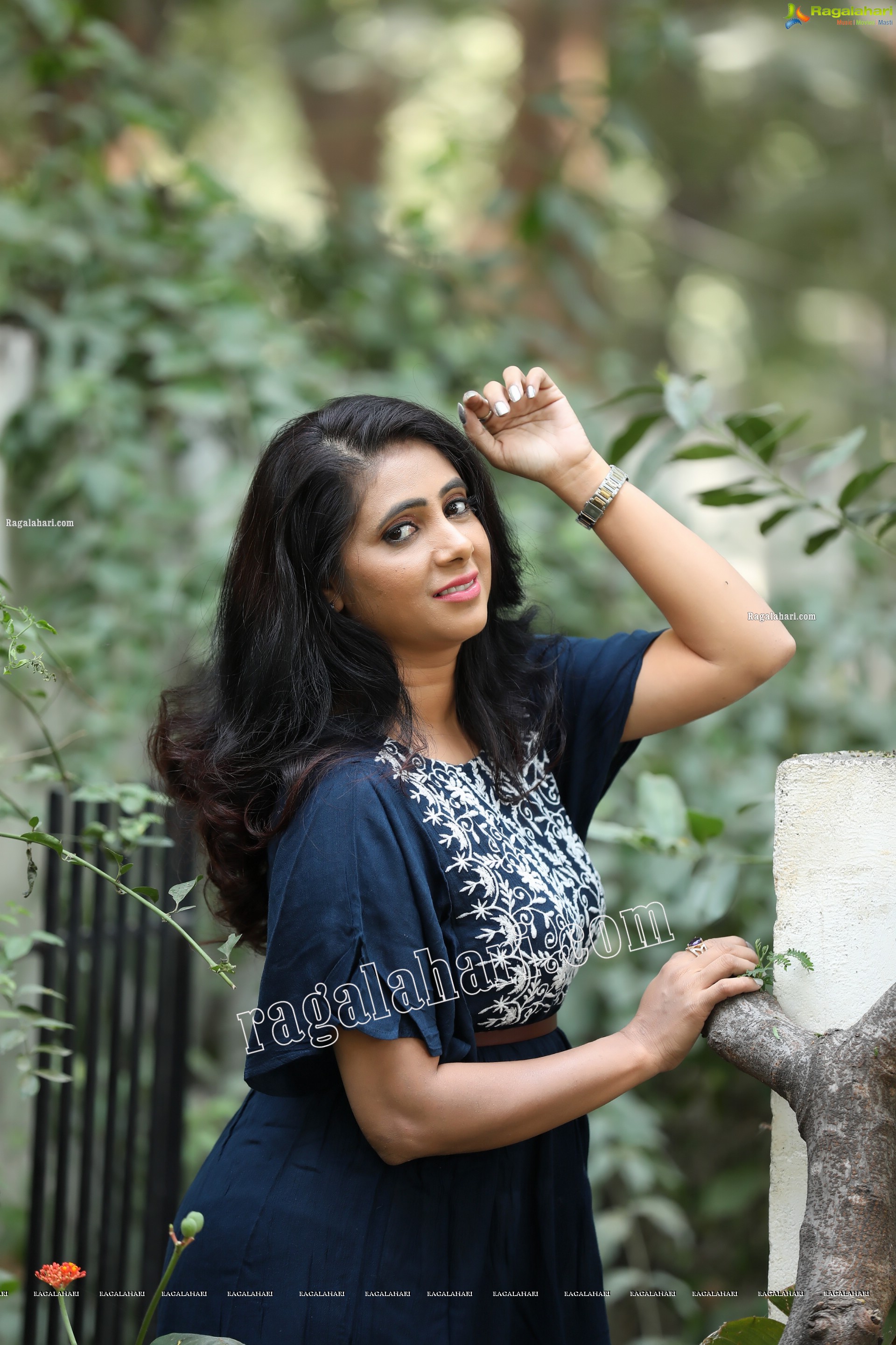 Kavya Prathyusha in Hot Pink Tee and Denim Shorts Exclusive Photo Shoot