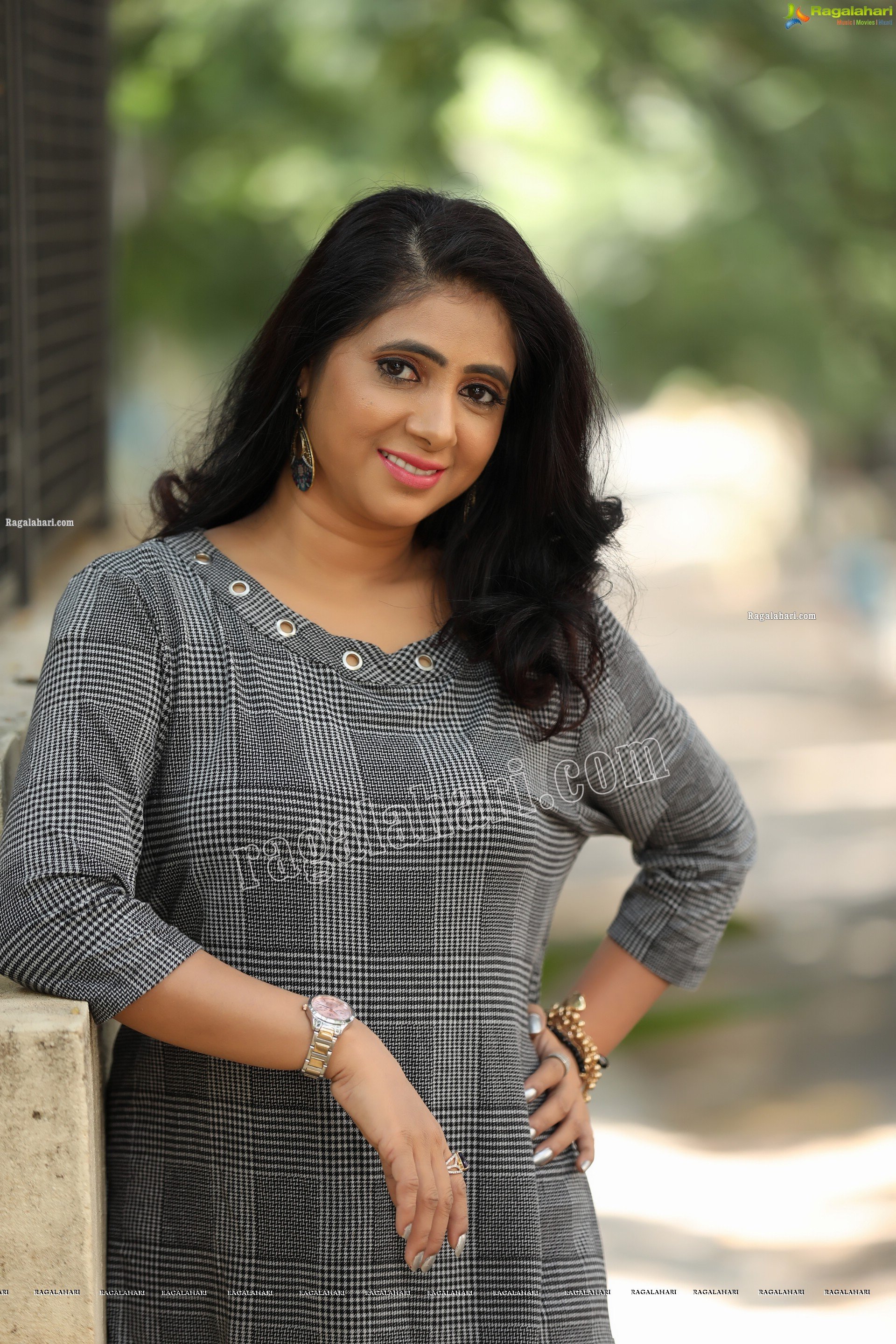Kavya Prathyusha in Tomato Red Tee and Jeans Exclusive Photo Shoot