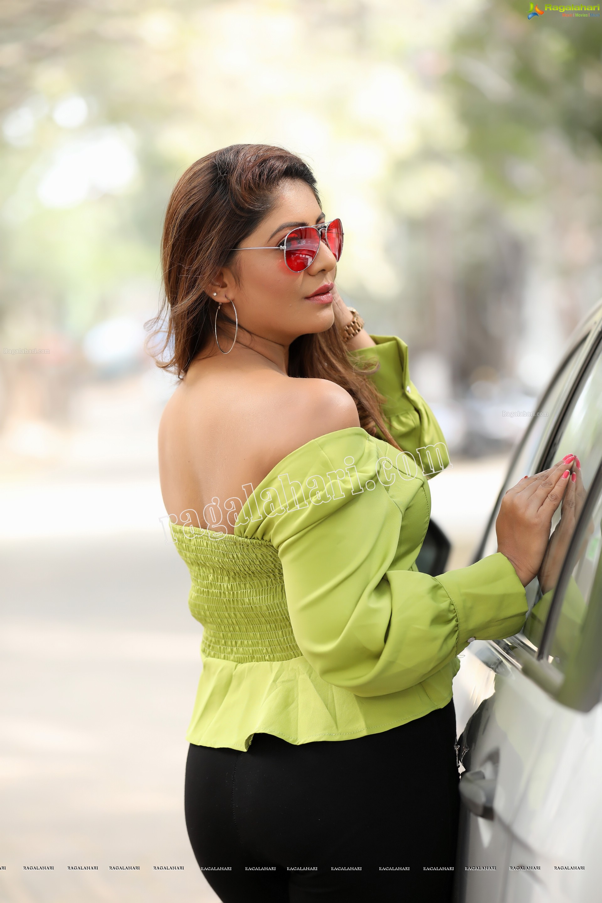 Sejal Mandavia in Parrot Green Top and Black Jeans Exclusive Photo Shoot