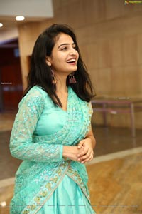 Ananya Nagalla in Cyan Blue Lehenga Choli