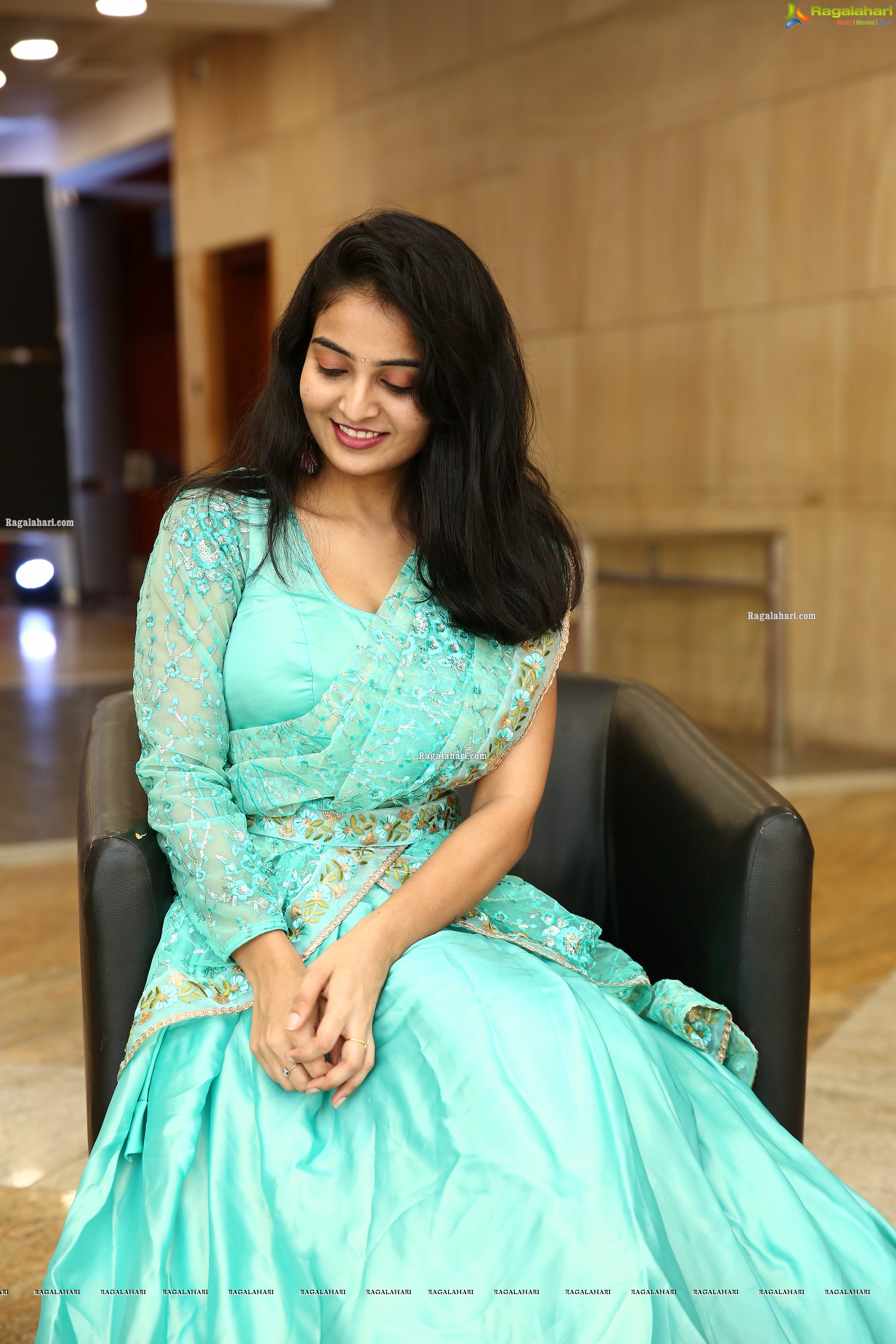 Ananya Nagalla in Cyan Blue Lehenga Choli, HD Photo Gallery