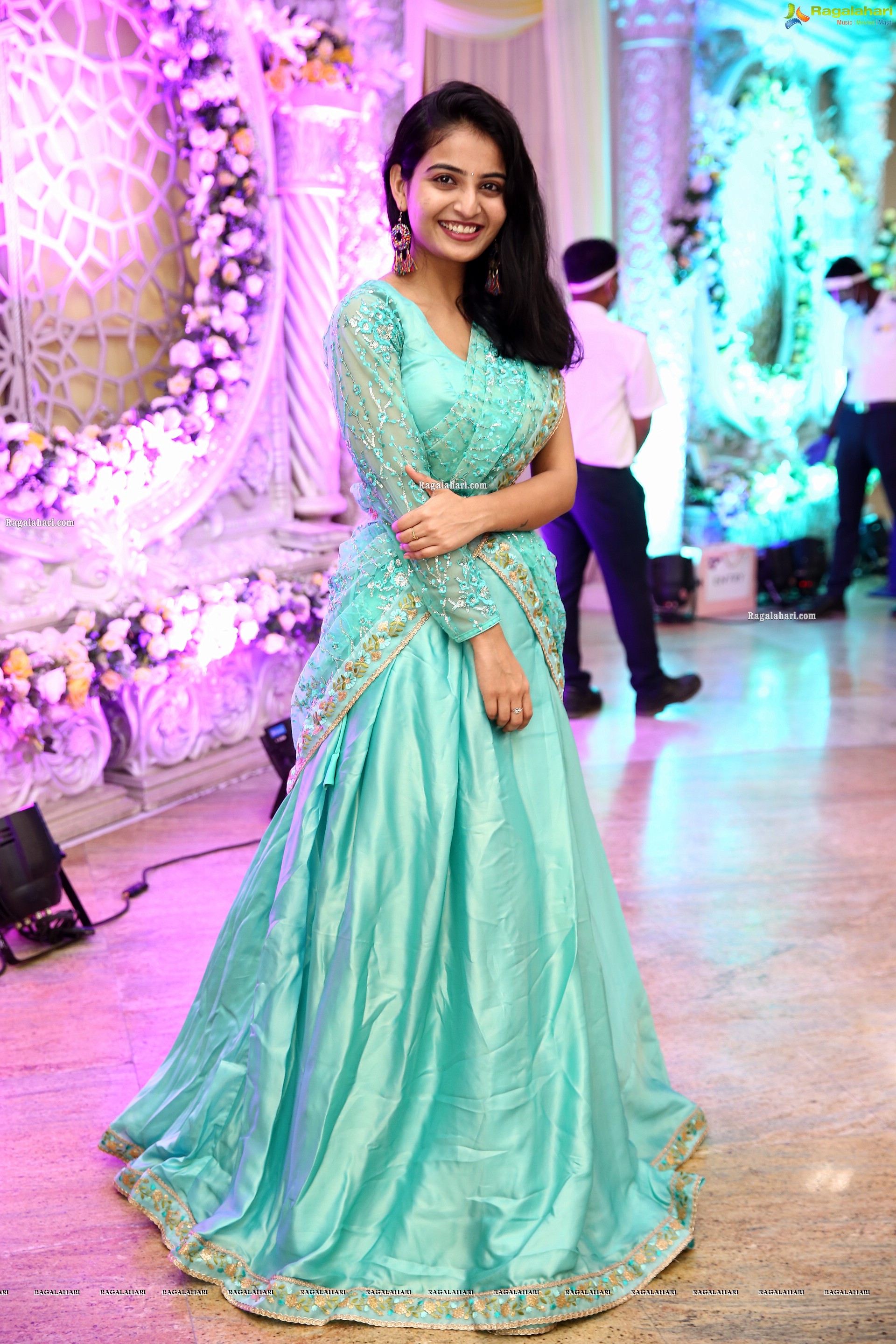 Ananya Nagalla in Cyan Blue Lehenga Choli, HD Photo Gallery