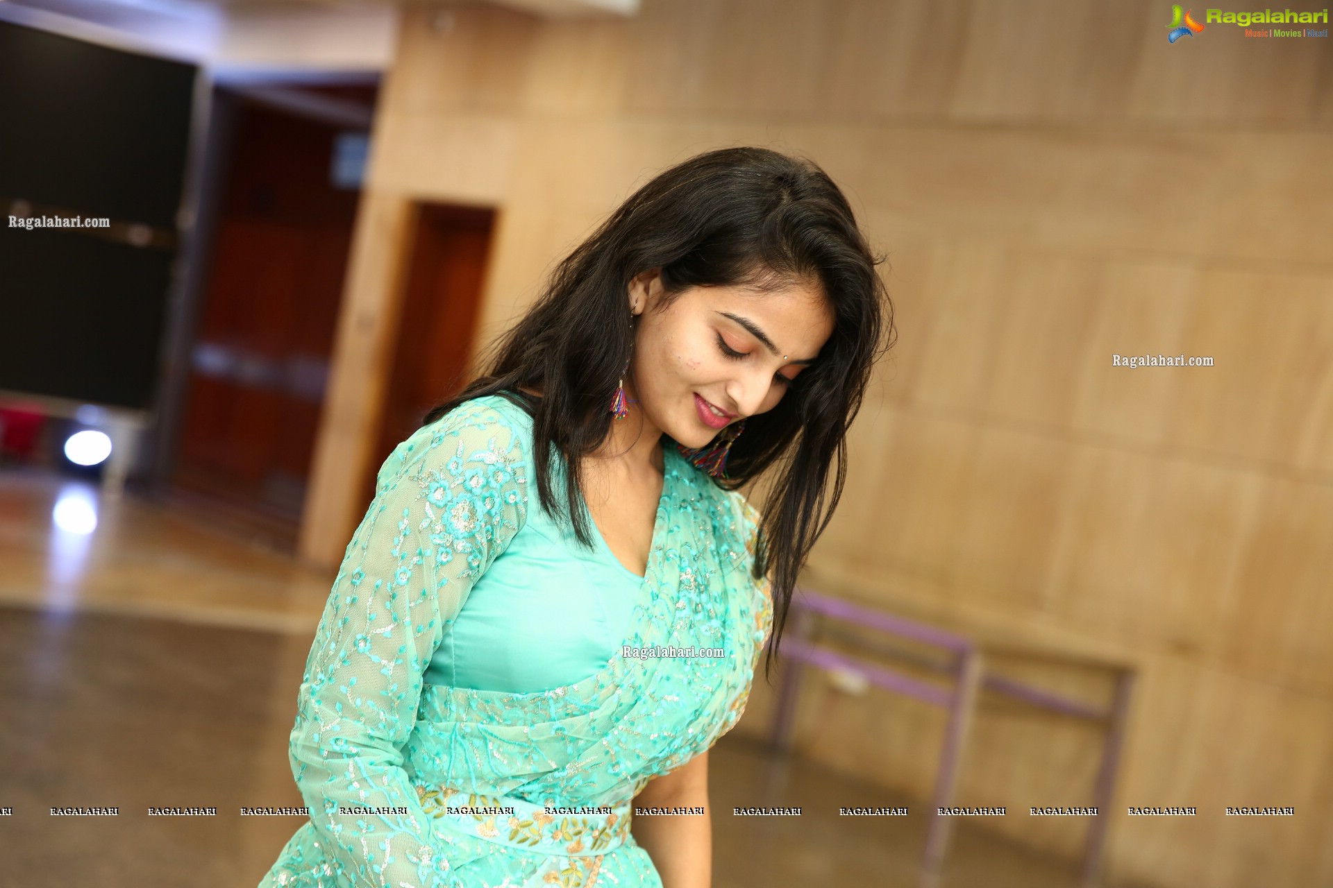 Ananya Nagalla in Cyan Blue Lehenga Choli, HD Photo Gallery