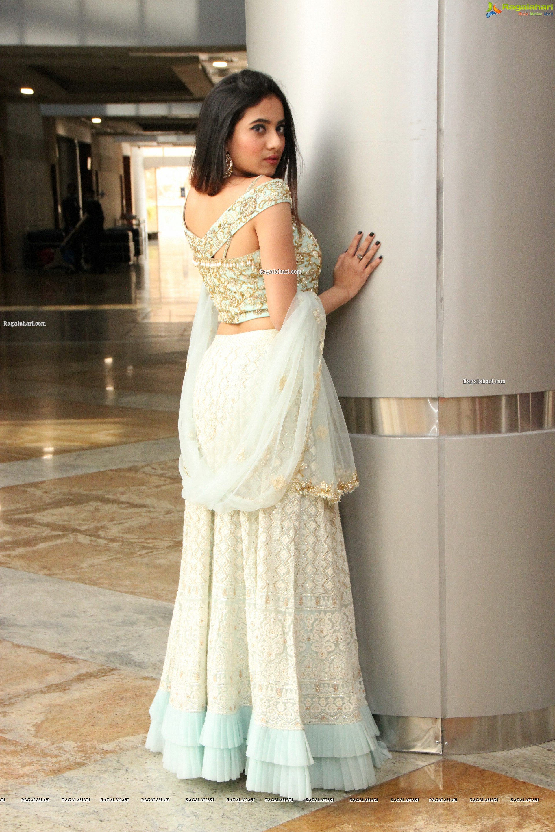 Dimple Thakur in Light Pastel Green Lehenga Choli, HD Photo Gallery