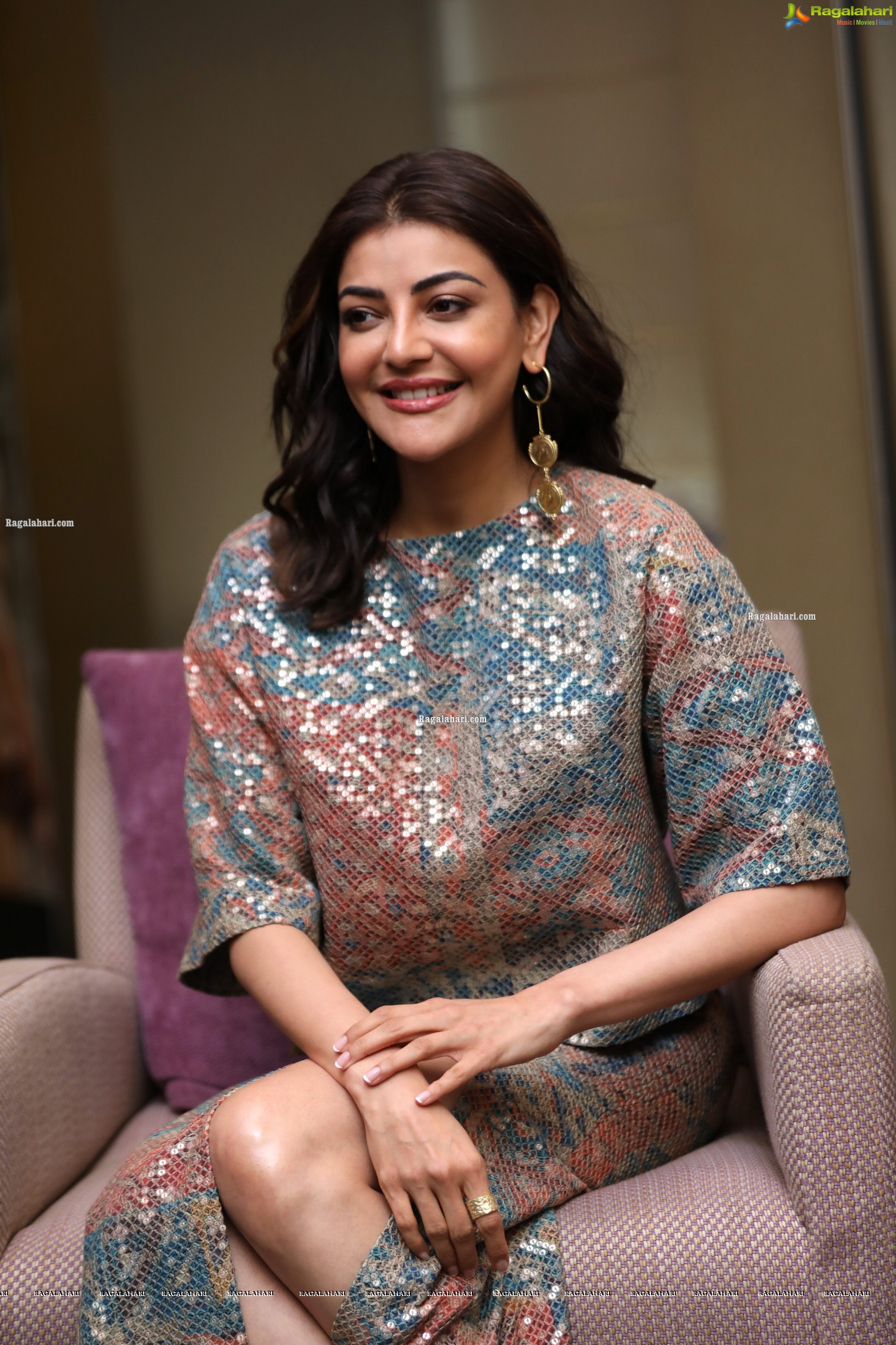 Kajal Aggarwal at Mosagallu Movie Interview, HD Photo Gallery