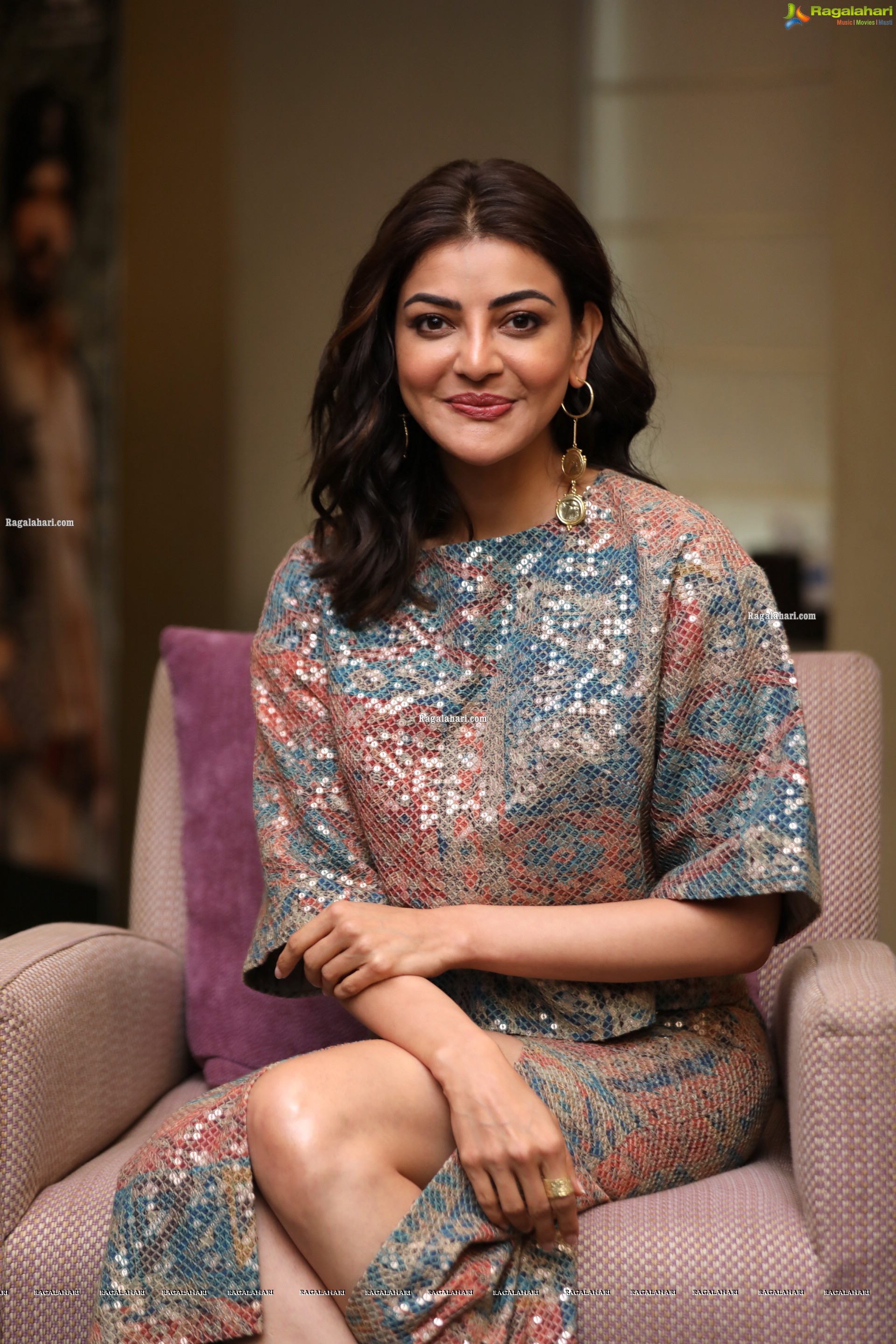 Kajal Aggarwal at Mosagallu Movie Interview, HD Photo Gallery