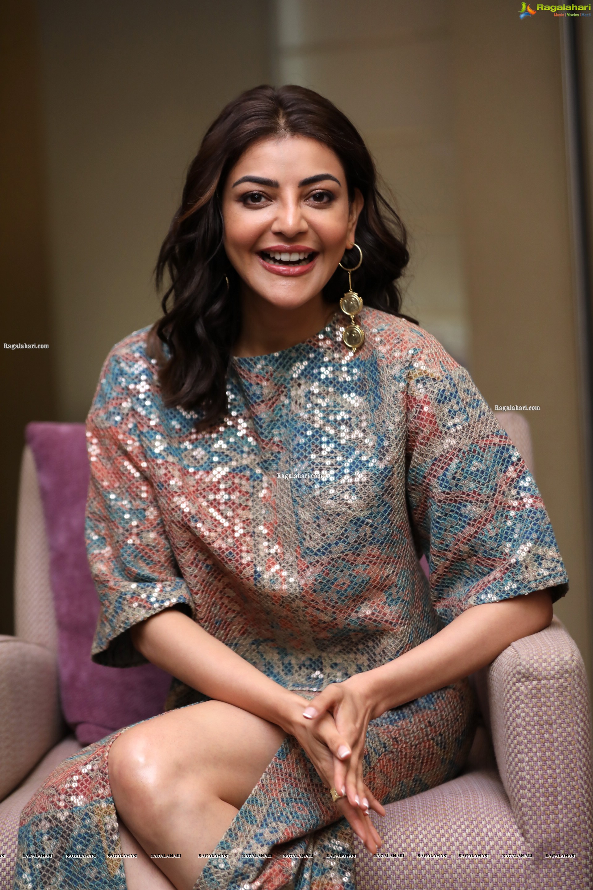 Kajal Aggarwal at Mosagallu Movie Interview, HD Photo Gallery