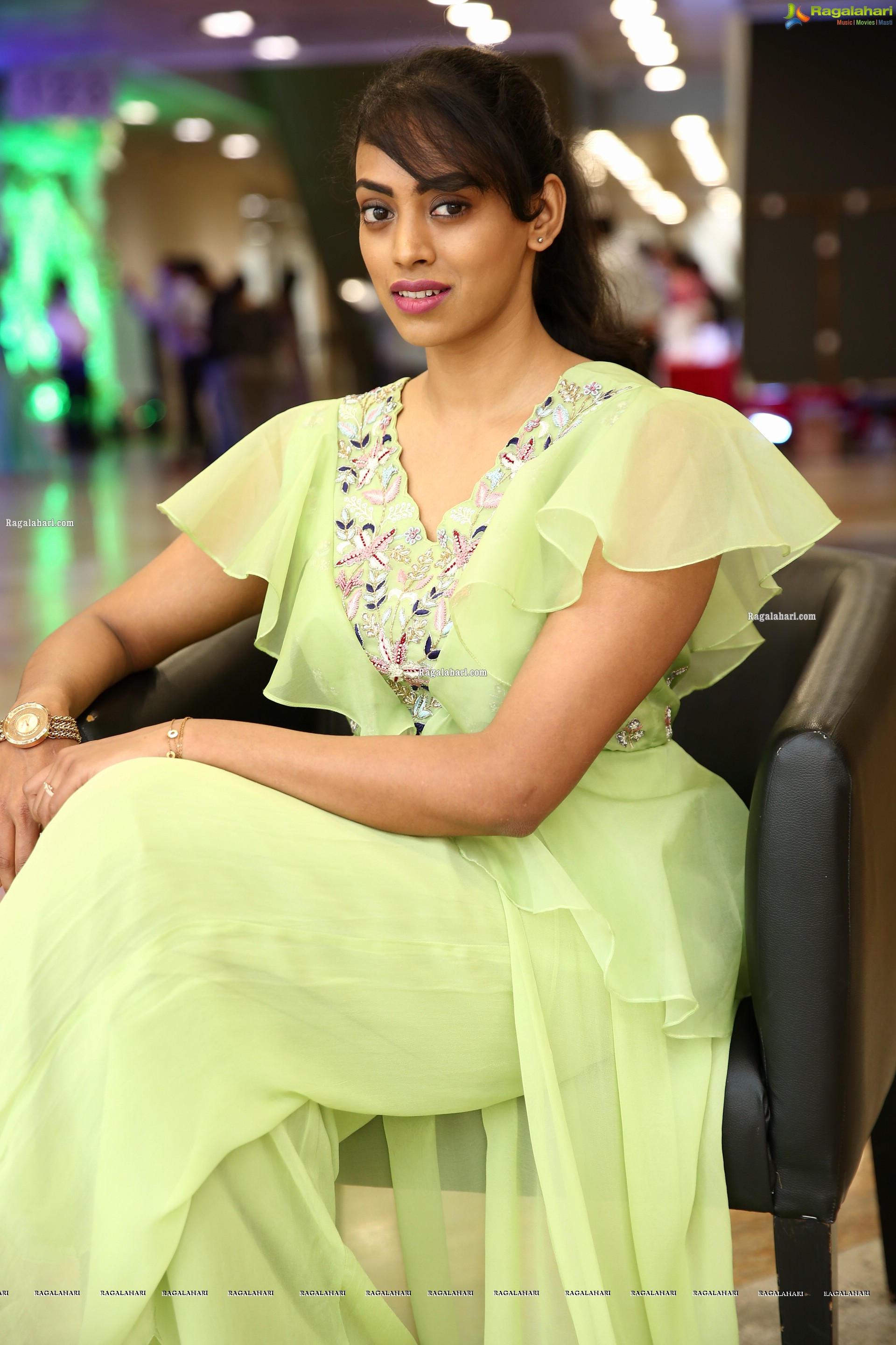 Kamakshi Bhaskarla In Pista Green Dress, HD Photo Gallery