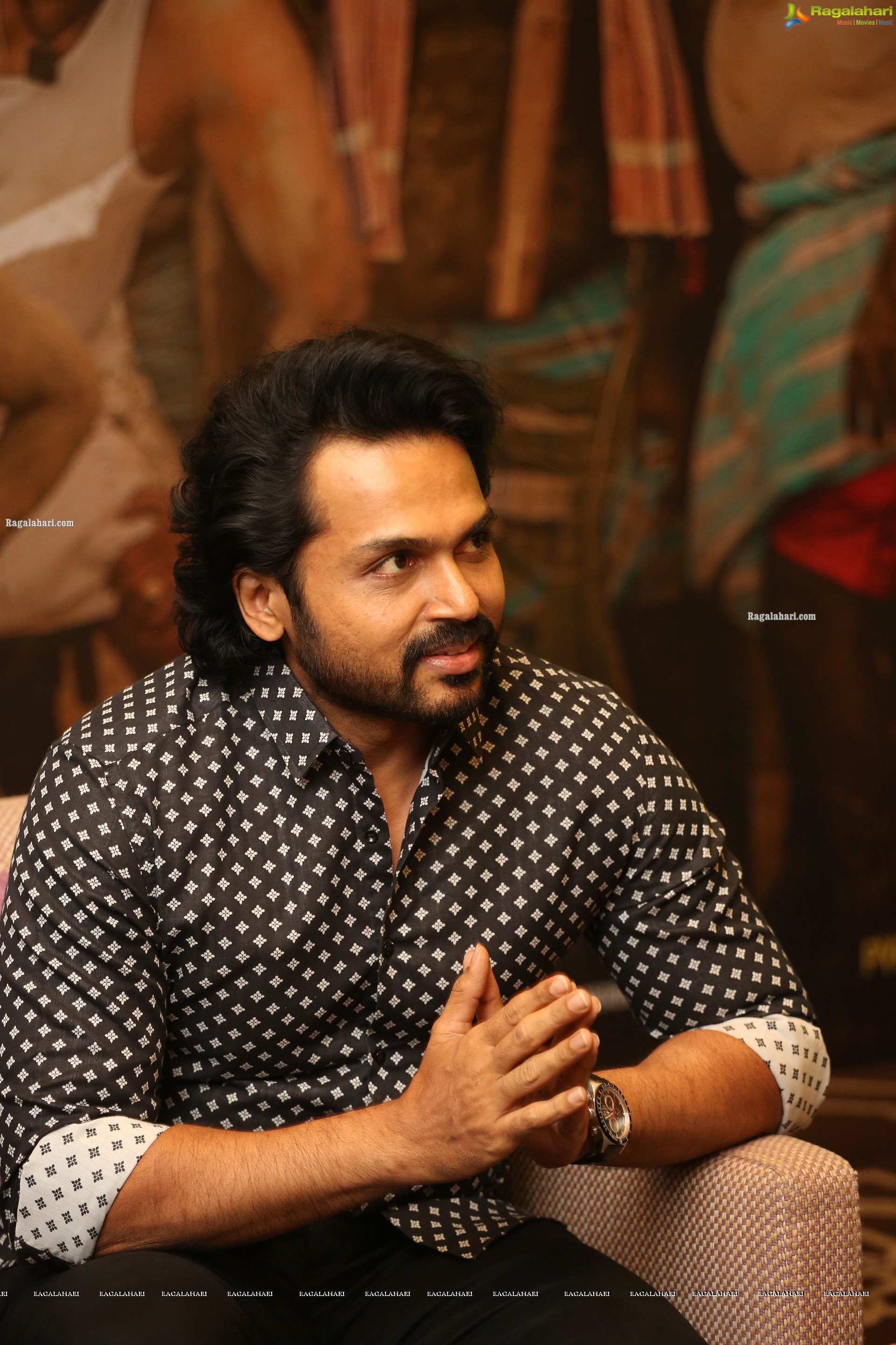 Karthi at Sulthan Movie Interview, HD Photo Gallery