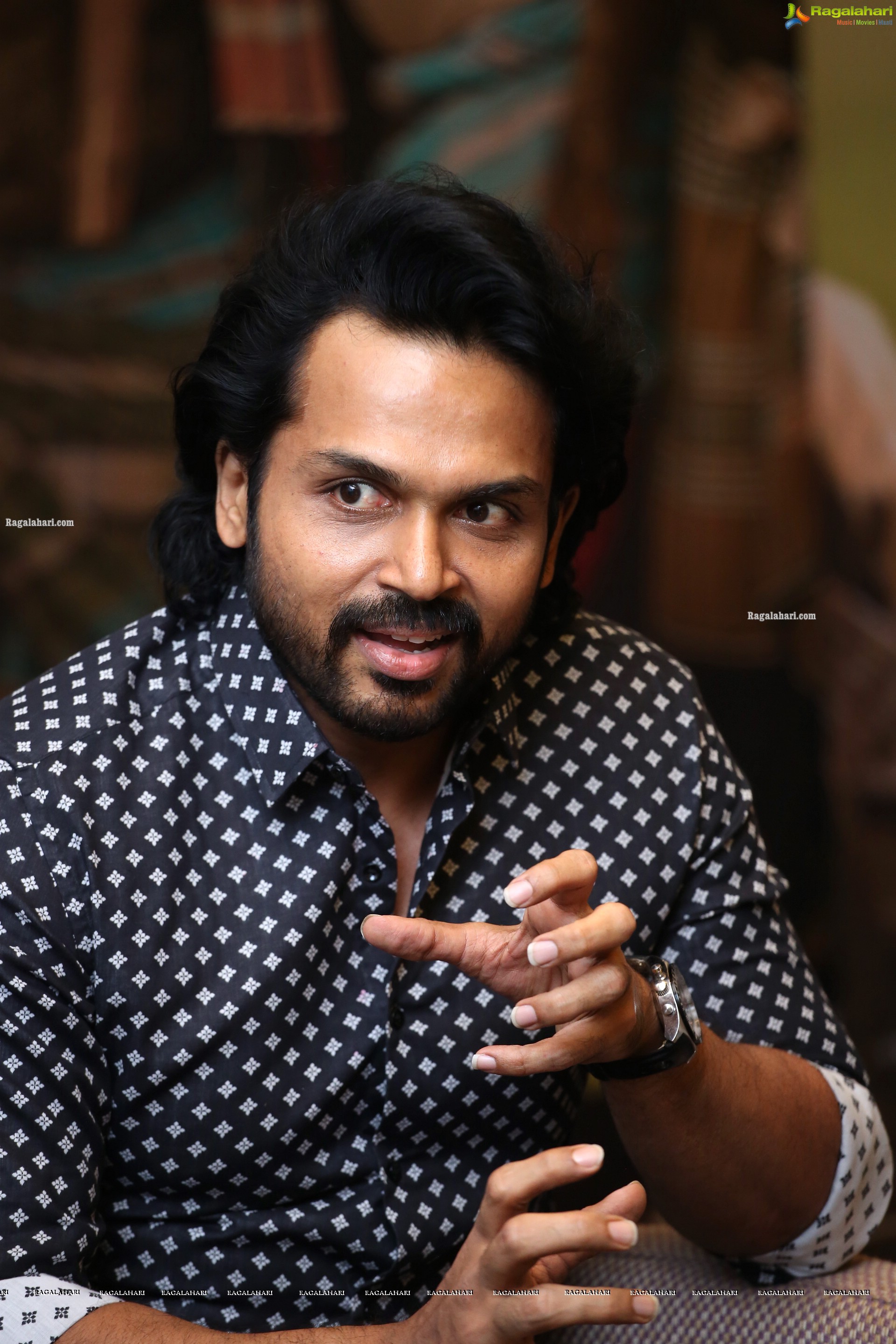 Karthi at Sulthan Movie Interview, HD Photo Gallery