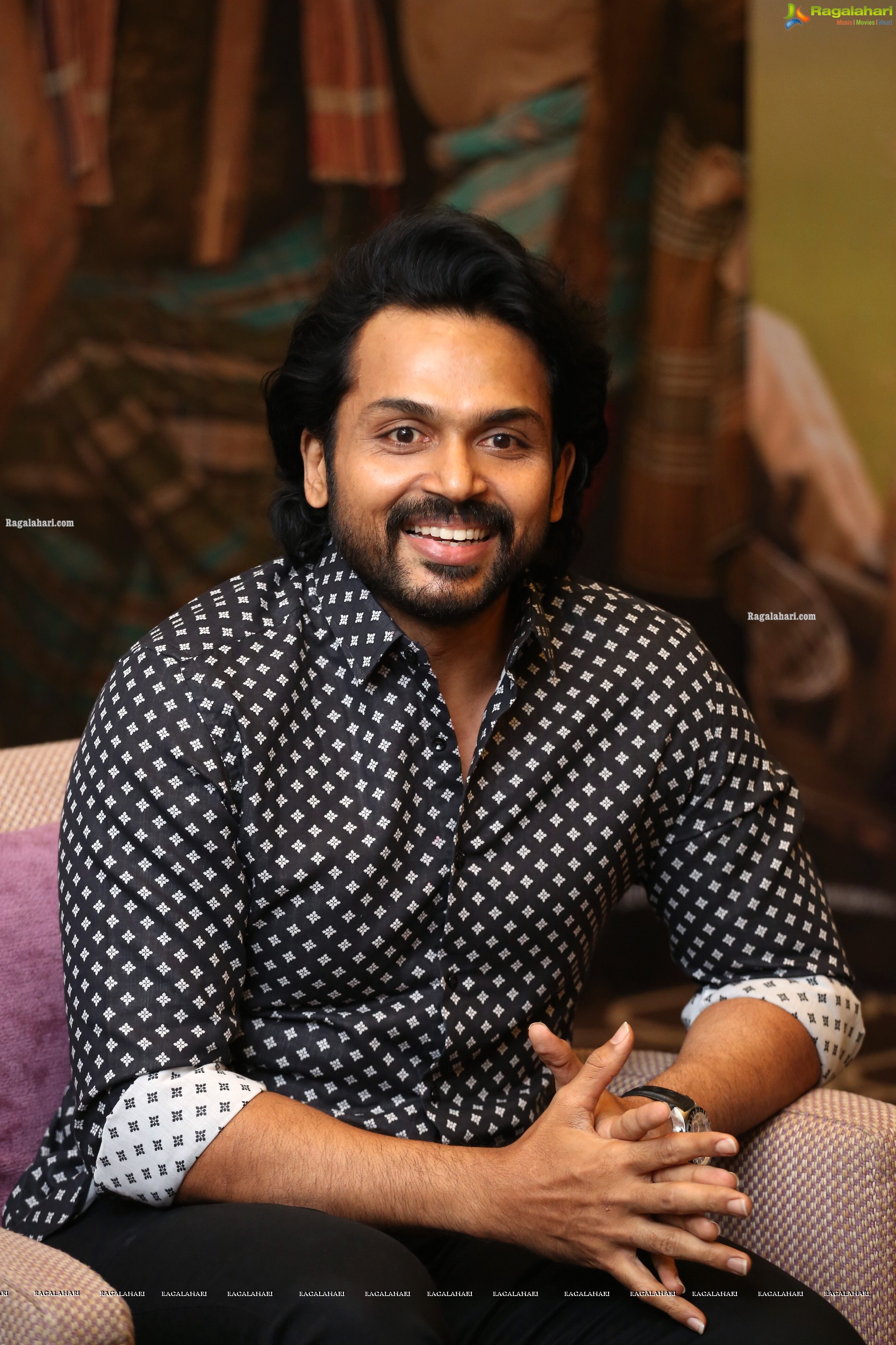 Karthi at Sulthan Movie Interview, HD Photo Gallery