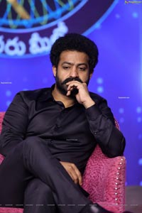 Jr NTR at Meelo Evaru Koteeswarudu Season 5 Press Meet