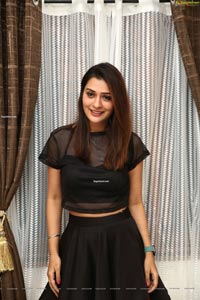 Payal Rajput in Black Mini Skirt and Crop Top