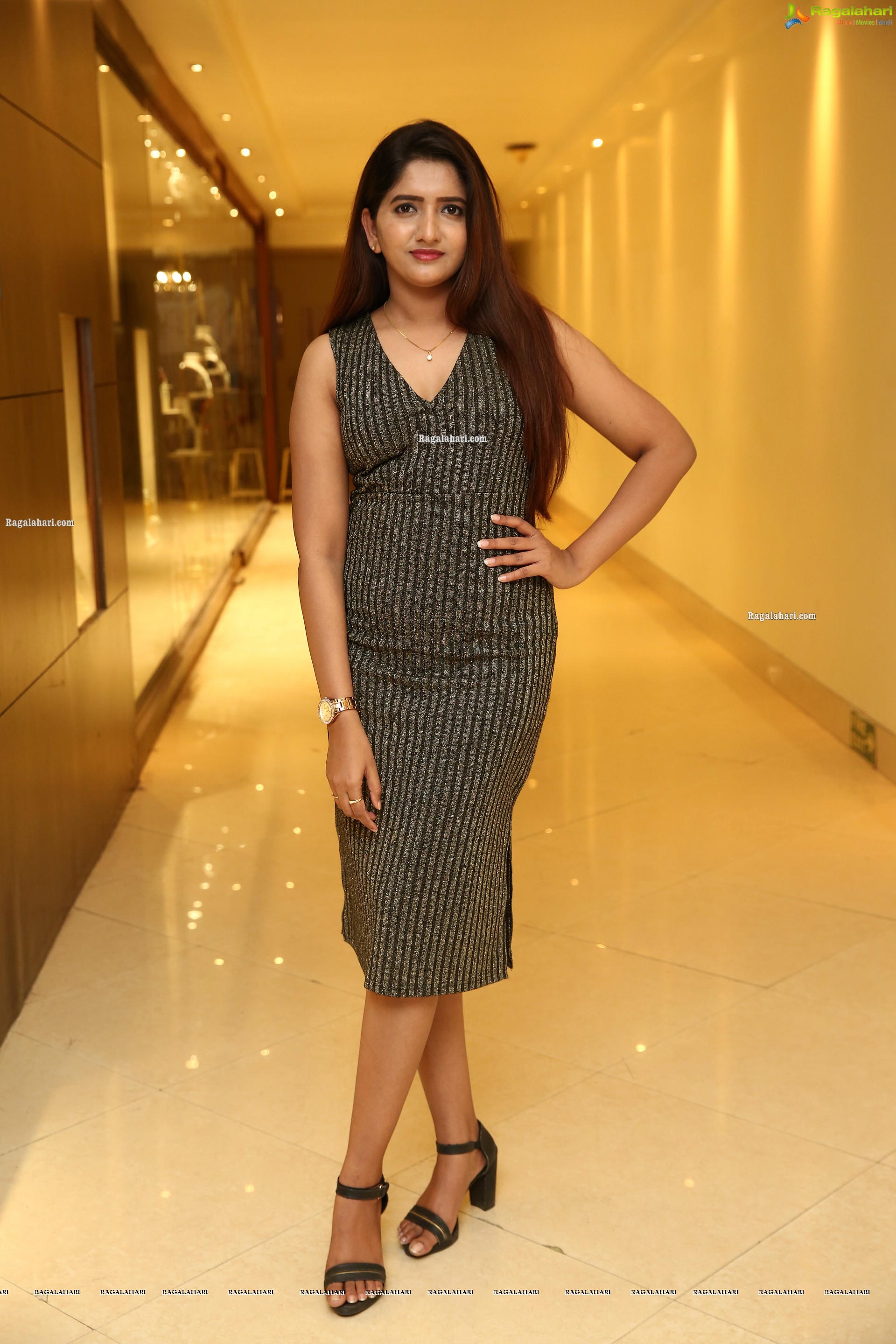 Priya Murthy in Olivaceous Dark Gray Bodycon Dress, HD Stills
