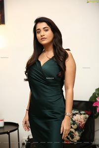 Rashi Singh in Bottle Green Wrap Front Dress