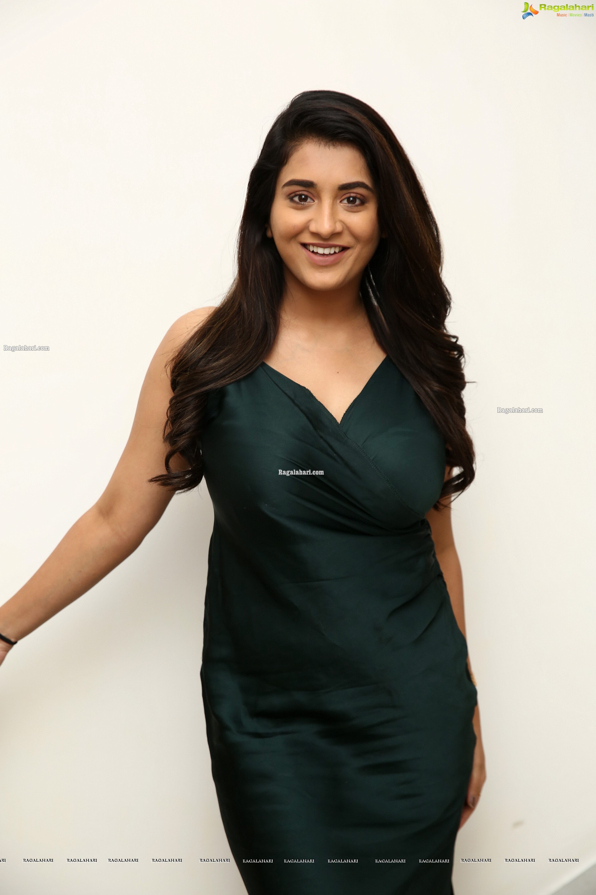 Rashi Singh in Bottle Green Wrap Front Dress, HD Photo Gallery