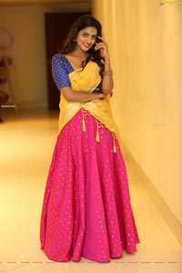 Sherry Agarwal in Gorgeous Pink Lehenga and Blue Blouse