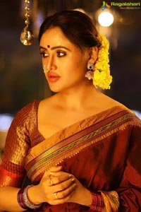 Sony Charishta Stills in Traditional Saree