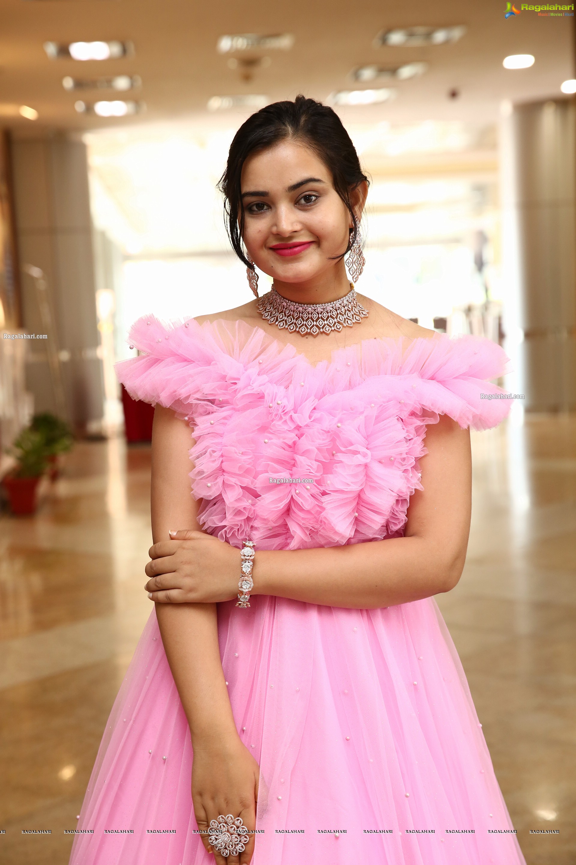 Vaanya Aggarwal in Baby Pink Gown, HD Photo Gallery