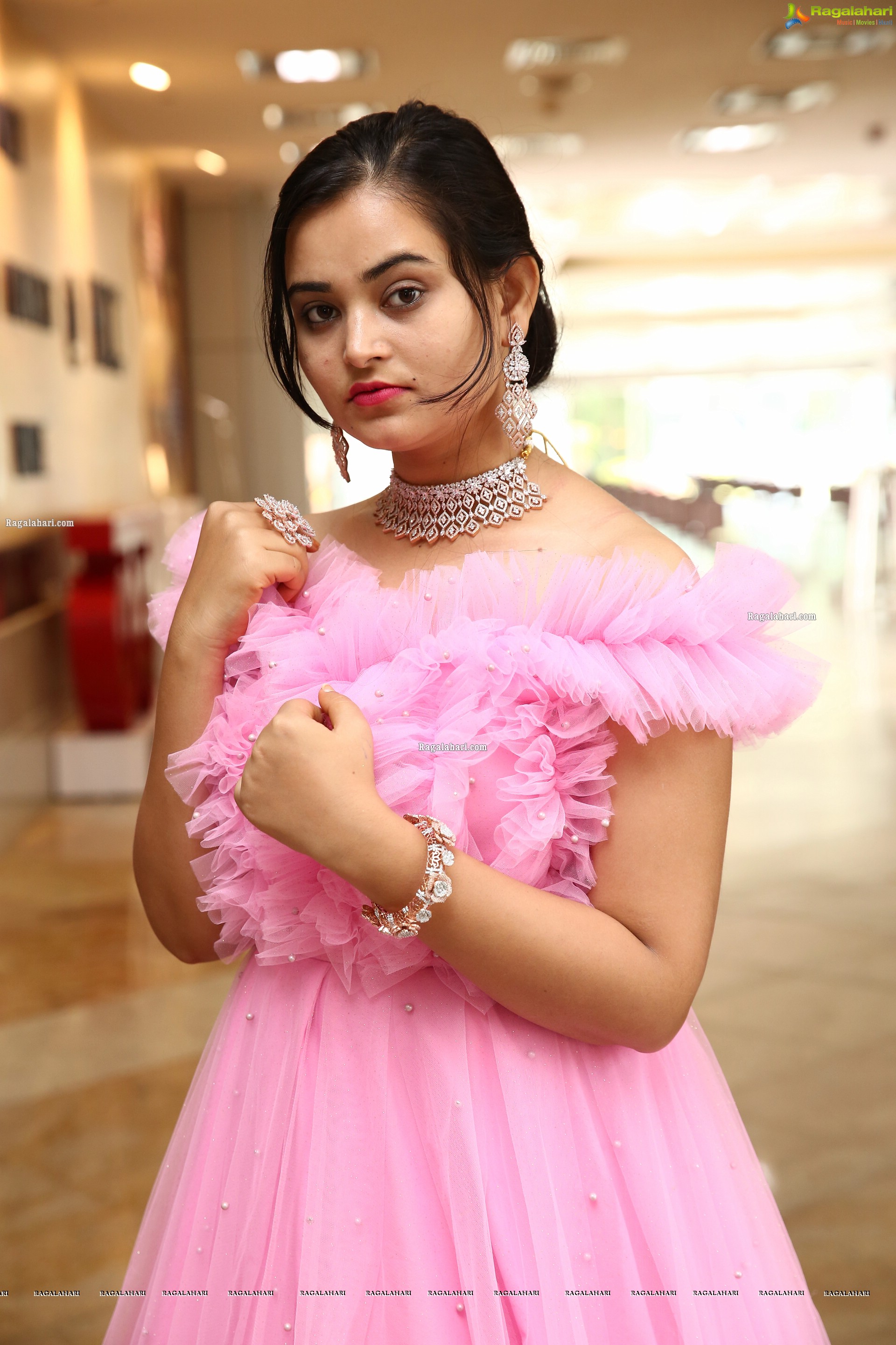 Vaanya Aggarwal in Baby Pink Gown, HD Photo Gallery