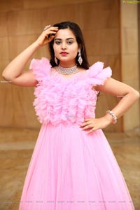 Vaanya Aggarwal in Baby Pink Gown