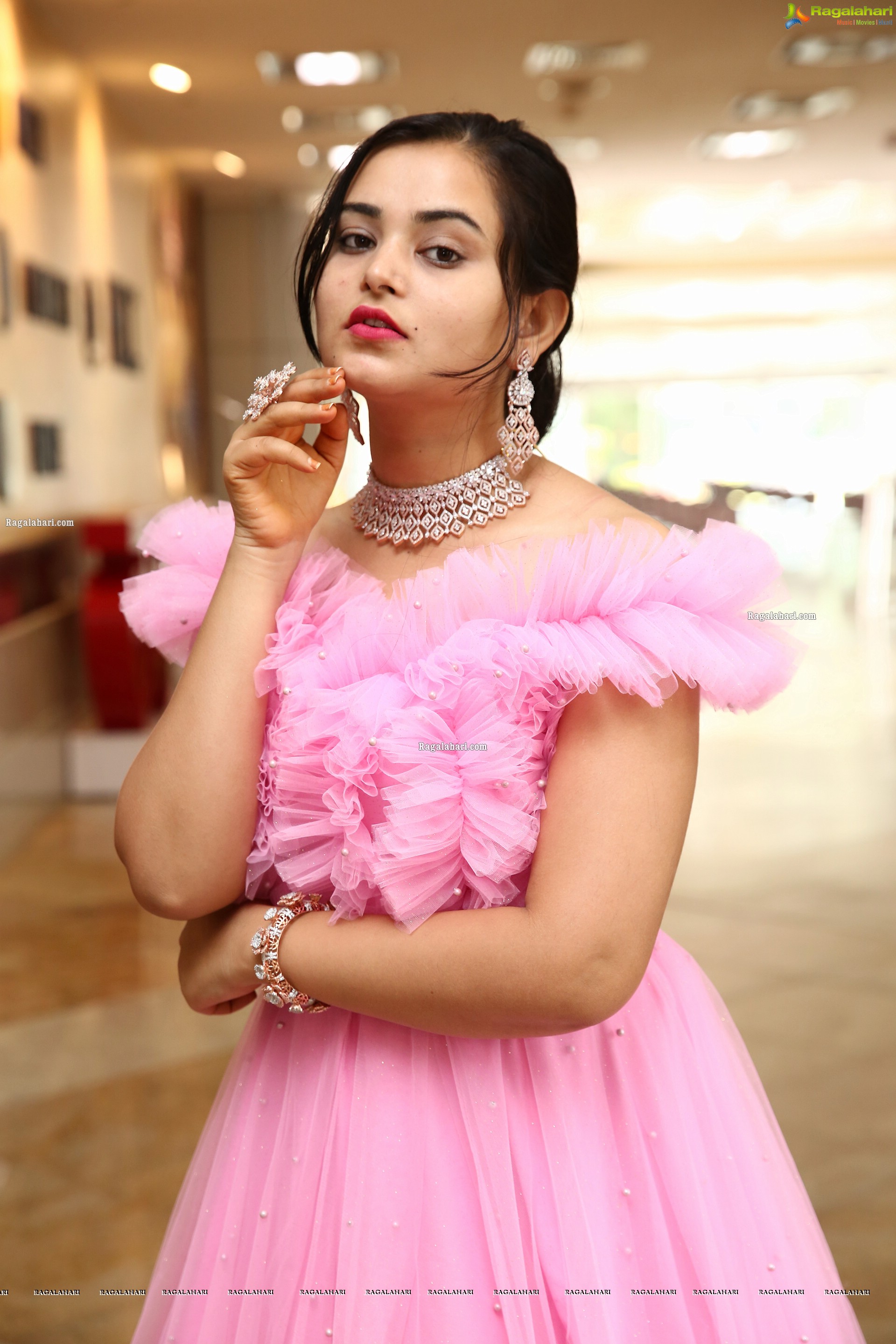 Vaanya Aggarwal in Baby Pink Gown, HD Photo Gallery