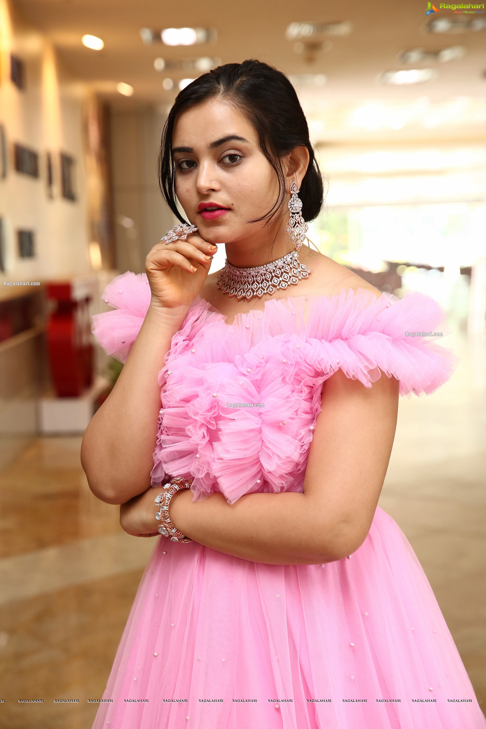 Vaanya Aggarwal in Baby Pink Gown, HD Photo Gallery