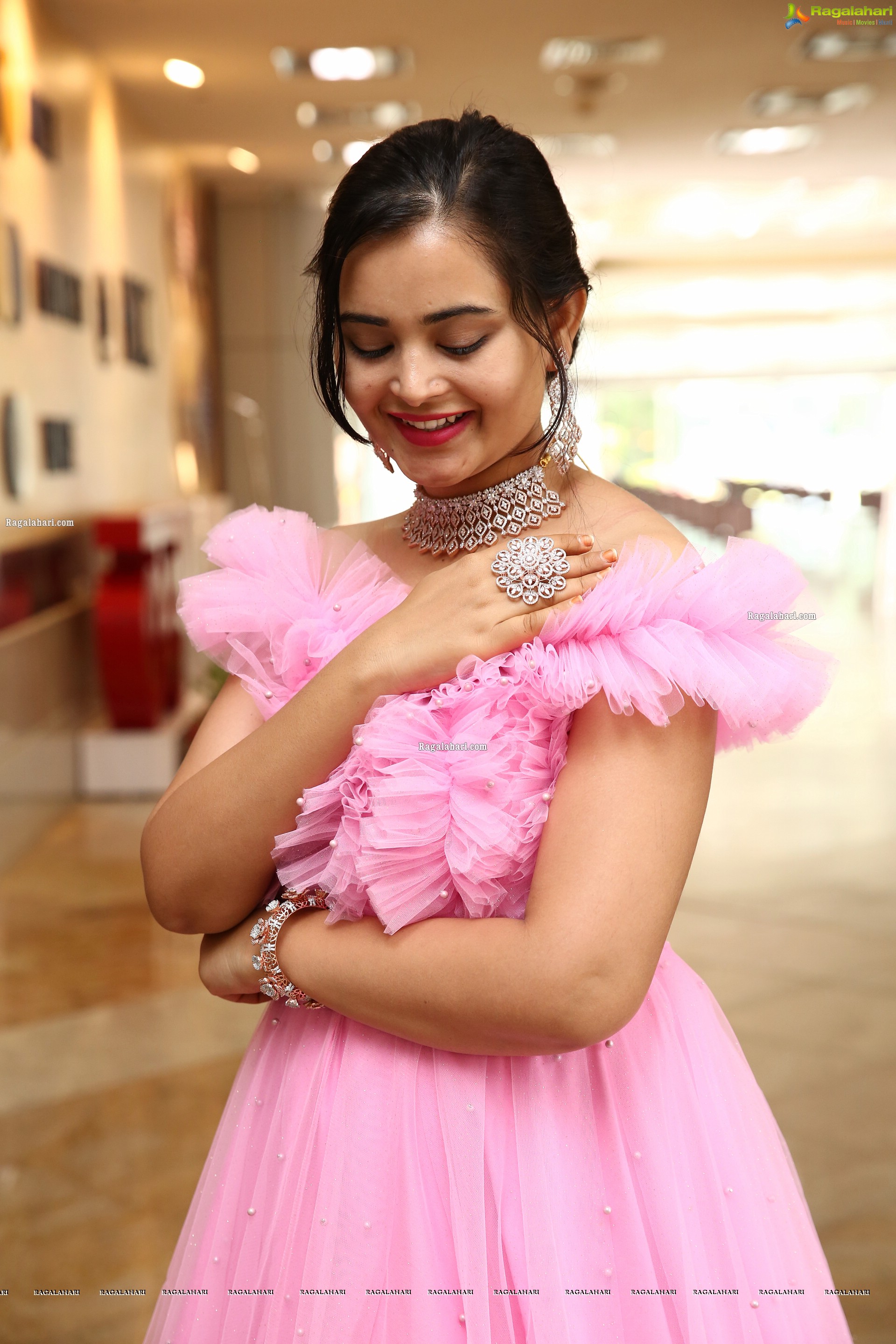 Vaanya Aggarwal in Baby Pink Gown, HD Photo Gallery