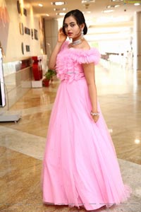 Vaanya Aggarwal in Baby Pink Gown