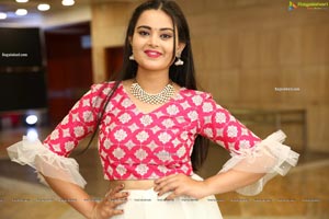 Vaanya Aggarwal in White and Pink Designer Lehenga