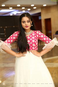 Vaanya Aggarwal in White and Pink Designer Lehenga
