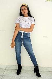 Vaanya Aggarwal in White Top and Jeans
