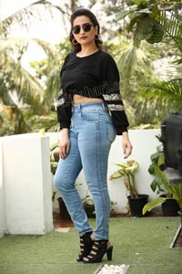 Manjusha in Black Tie Front Top and Jeans