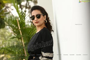 Manjusha in Black Tie Front Top and Jeans