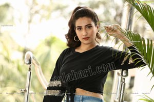 Manjusha in Black Tie Front Top and Jeans