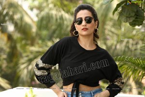 Manjusha in Black Tie Front Top and Jeans